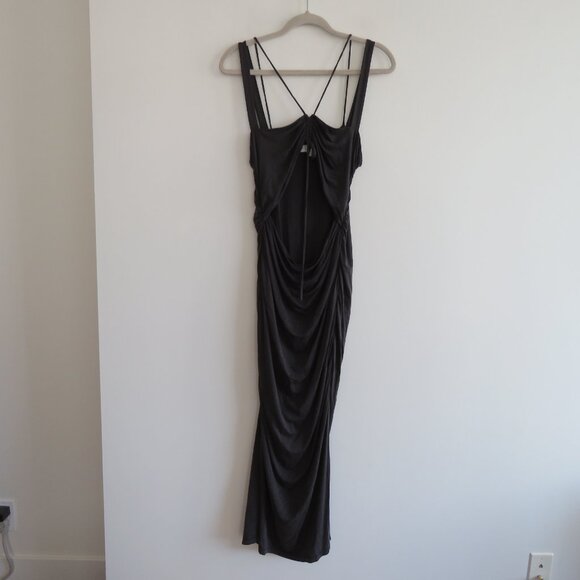 JONATHAN SIMKHAI Lucy Slinky Jersey Cutout Ruched Dress Evening Party - Size XL - Picture 2 of 15